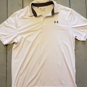 UA White Performance Polo LG